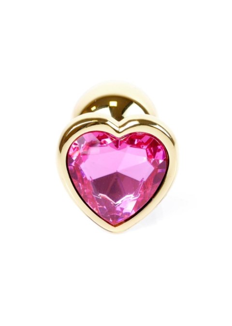 Plug, korek analny, Korek analny-Jewellery Gold Heart plug, korek analny- Pink Plug, korek analny, Korek analny-Jewellery Gold Heart plug, korek analny- Pink