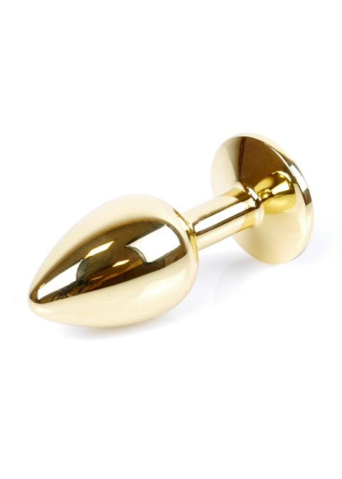 Plug, Korek analny-Jewellery Gold PLUG- Black