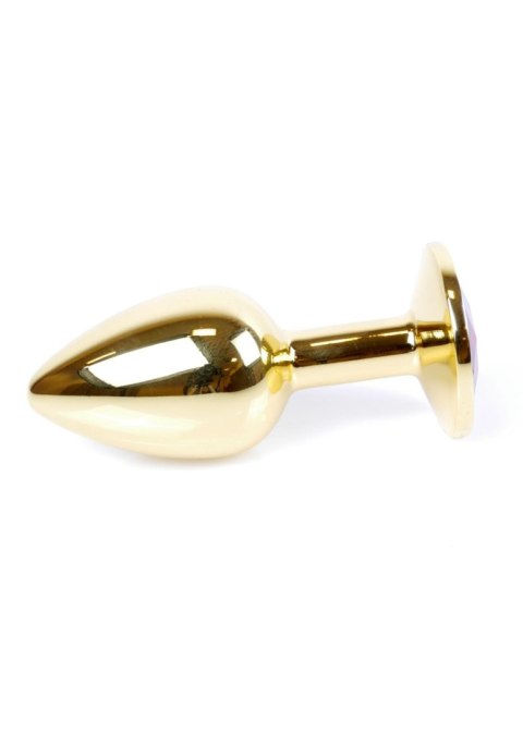 Plug, Korek analny-Jewellery Gold PLUG- Black