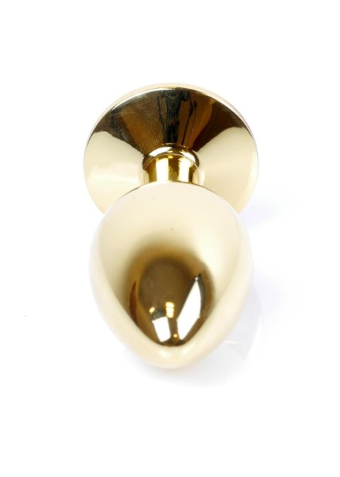 Plug, Korek analny-Jewellery Gold PLUG- Black