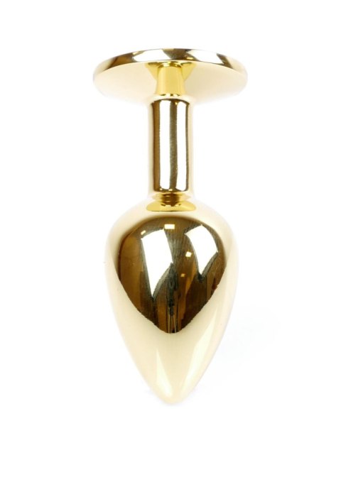 Plug, Korek analny-Jewellery Gold PLUG- Black