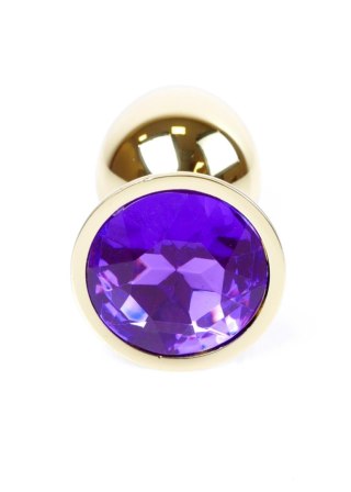 Plug, Korek analny-Jewellery Gold PLUG- Purple