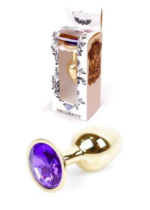 Plug, Korek analny-Jewellery Gold PLUG- Purple