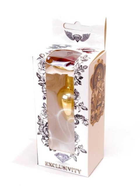 Plug, korek analny, Korek analny-Jewellery Gold plug, korek analny- Red Plug, korek analny, Korek analny-Jewellery Gold plug, korek analny- Red