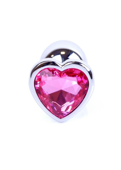 Plug, korek analny, Korek analny-Jewellery Silver Heart plug, korek analny- Pink Plug, korek analny, Korek analny-Jewellery Silver Heart plug, korek analny- Pink