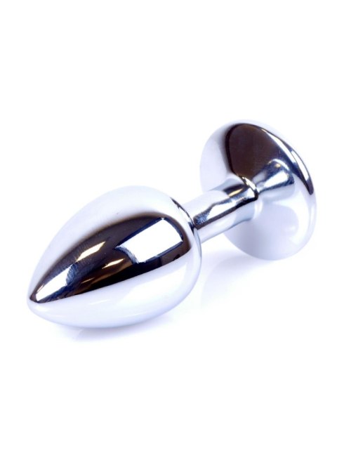 Plug, Korek analny-Jewellery Silver PLUG- Black