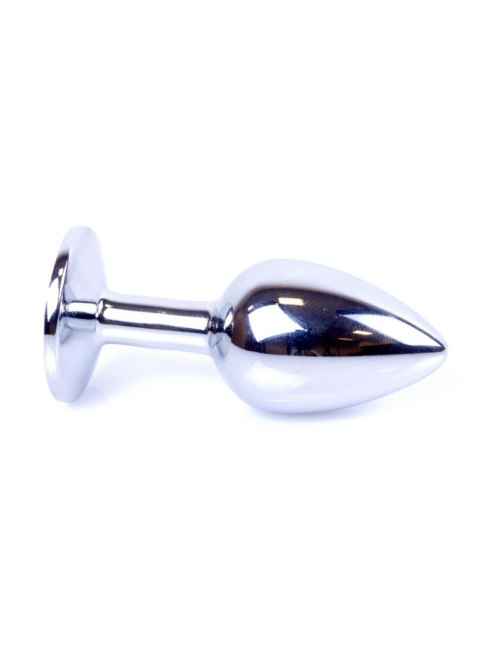 Plug, korek analny, Korek analny-Jewellery Silver plug, korek analny- Black