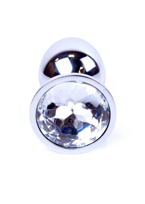 Plug, Korek analny-Jewellery Silver PLUG- Clear