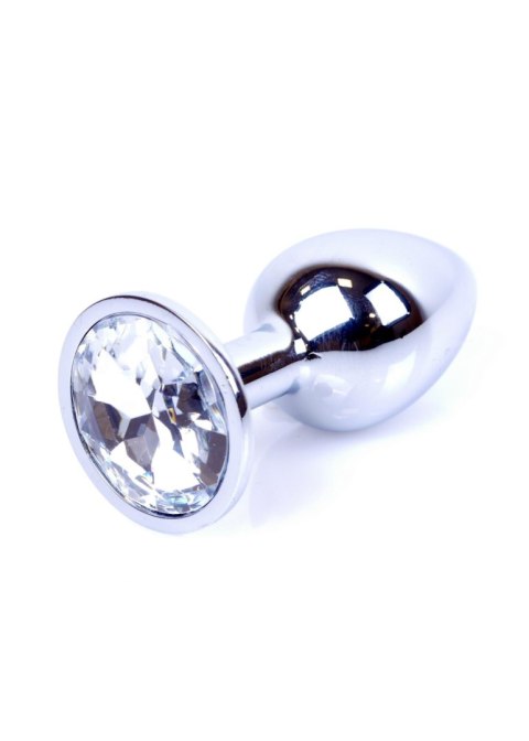 Plug, Korek analny-Jewellery Silver PLUG- Clear