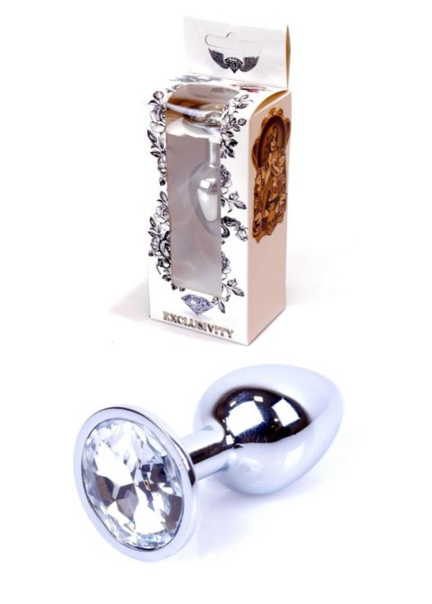 Plug, Korek analny-Jewellery Silver PLUG- Clear