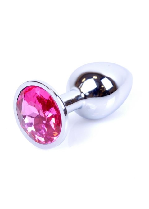 Plug, korek analny, Korek analny-Jewellery Silver plug, korek analny- Pink