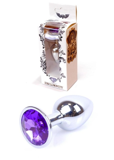 Plug, korek analny, Korek analny-Jewellery Silver plug, korek analny- Purple Plug, korek analny, Korek analny-Jewellery Silver plug, korek analny- Purple
