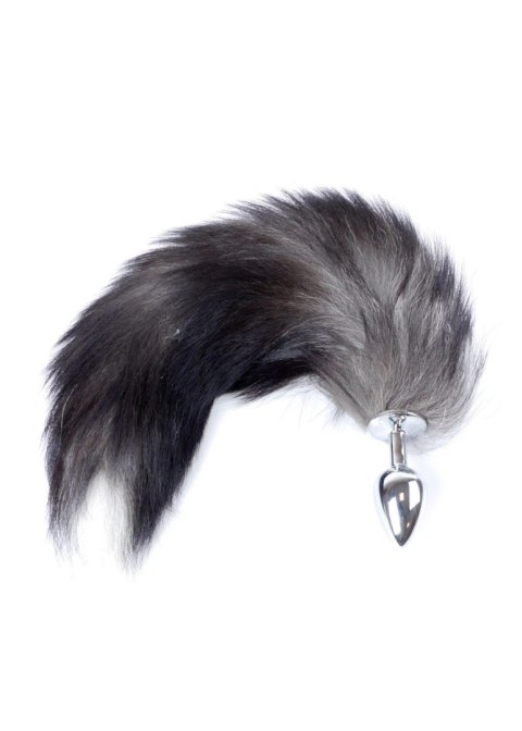 Plug, korek analny-Fox TAIL- Black XXL