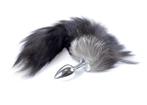 Plug, korek analny-Fox TAIL- Black XXL