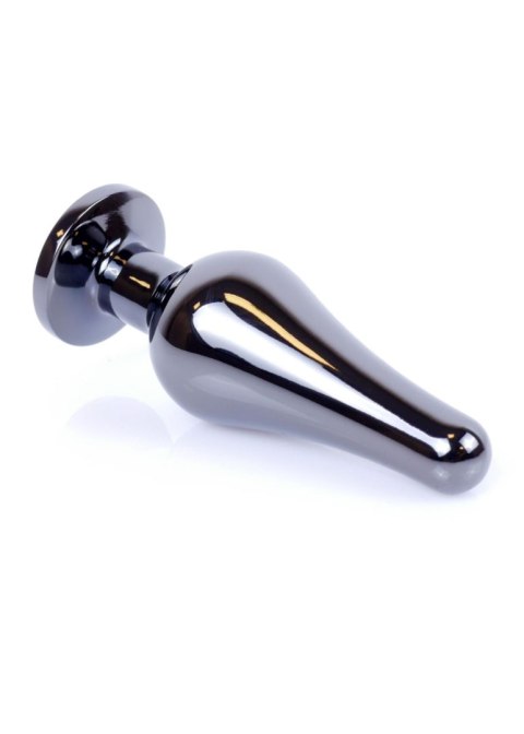 Plug, Korek analny-Jewellery Dark Silver BUTT PLUG- Black