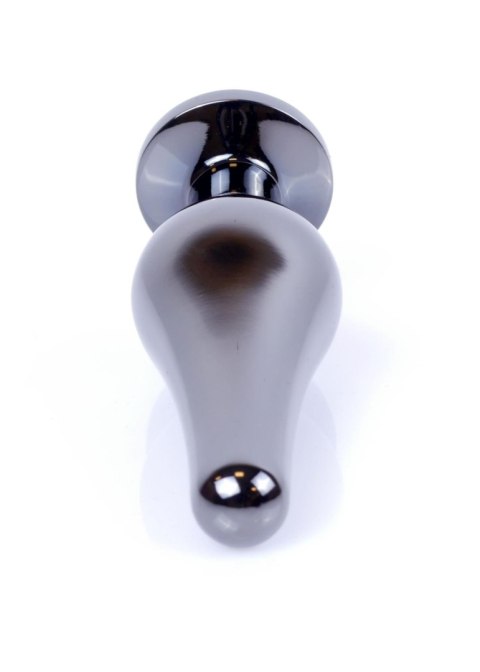 Plug, Korek analny-Jewellery Dark Silver BUTT PLUG- Black