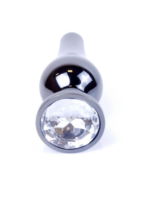 Plug, korek analny, Korek analny-Jewellery Dark Silver BUTT plug, korek analny- Clear Plug, korek analny, Korek analny-Jewellery Dark Silver BUTT plug, korek analny- Clear