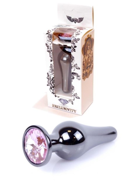 Plug, korek analny, Korek analny-Jewellery Dark Silver BUTT plug, korek analny- Rose Plug, korek analny, Korek analny-Jewellery Dark Silver BUTT plug, korek analny- Rose