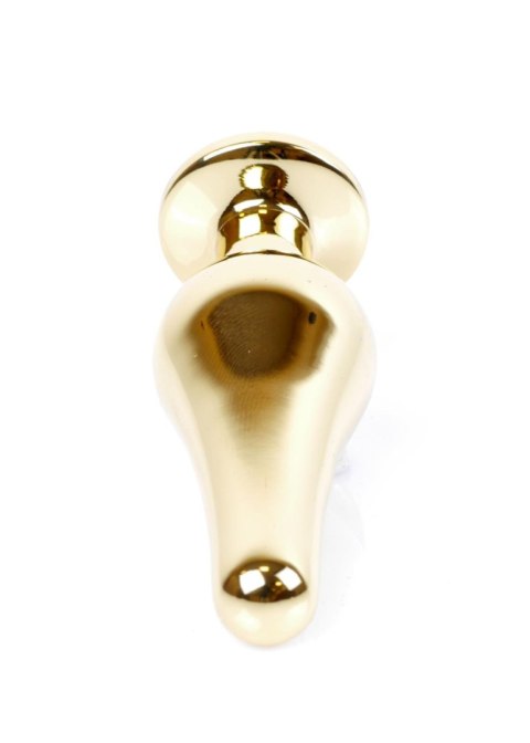 Plug, Korek analny-Jewellery Gold BUTT PLUG- Light Blue