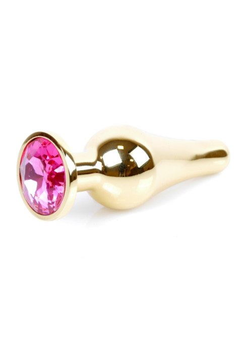 Plug, korek analny, Korek analny-Jewellery Gold BUTT plug, korek analny- Pink Plug, korek analny, Korek analny-Jewellery Gold BUTT plug, korek analny- Pink