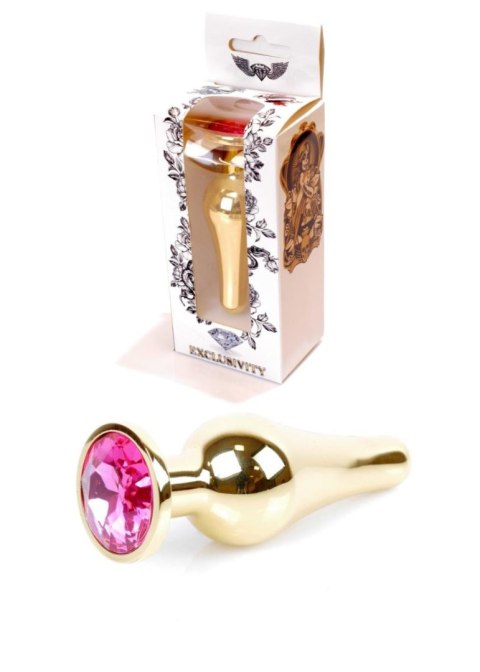 Plug, korek analny, Korek analny-Jewellery Gold BUTT plug, korek analny- Pink Plug, korek analny, Korek analny-Jewellery Gold BUTT plug, korek analny- Pink