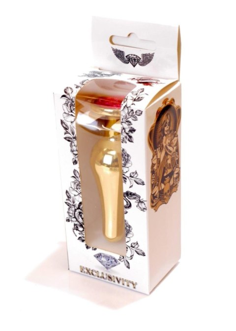 Plug, korek analny, Korek analny-Jewellery Gold BUTT plug, korek analny- Pink Plug, korek analny, Korek analny-Jewellery Gold BUTT plug, korek analny- Pink