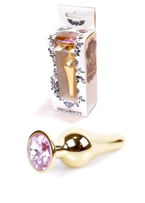 Plug, Korek analny-Jewellery Gold BUTT PLUG- Rose