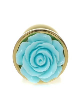 Plug, Korek analny-Jewellery Gold PLUG ROSE- Light Blue