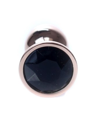 Plug, korek analny, Korek analny-Jewellery Red Gold plug, korek analny- Black