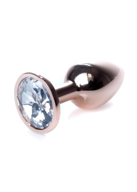 Plug, Korek analny-Jewellery Red Gold PLUG- Clear