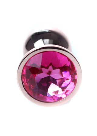 Plug, korek analny, Korek analny-Jewellery Red Gold plug, korek analny- Pink