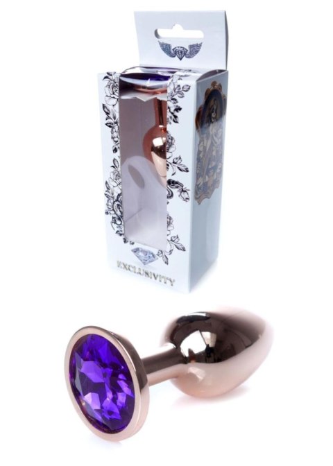 Plug, korek analny, Korek analny-Jewellery Red Gold plug, korek analny- Purple Plug, korek analny, Korek analny-Jewellery Red Gold plug, korek analny- Purple
