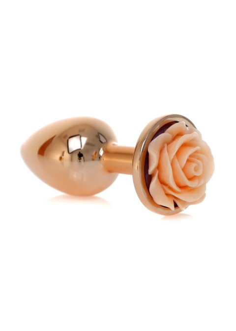 Plug, Korek analny-Jewellery Red Gold PLUG ROSE- Peach