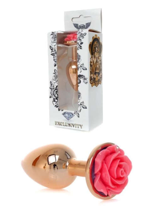 Plug, korek analny, Korek analny-Jewellery Red Gold plug, korek analny ROSE- Pink Plug, korek analny, Korek analny-Jewellery Red Gold plug, korek analny ROSE- Pink