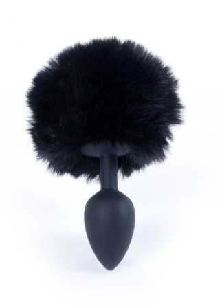 Plug, korek analny, Korek analny-Jewellery Silicon plug, korek analny - Bunny Tail - Black