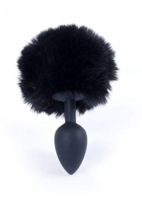 Plug, korek analny, Korek analny-Jewellery Silicon plug, korek analny - Bunny Tail - Black Plug, korek analny, Korek analny-Jewellery Silicon plug, korek analny - Bunny Tail - Black