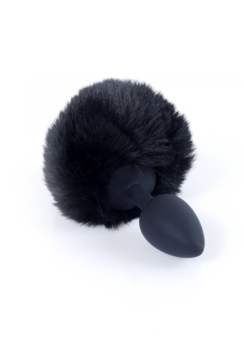 Plug, korek analny, Korek analny-Jewellery Silicon plug, korek analny - Bunny Tail - Black Plug, korek analny, Korek analny-Jewellery Silicon plug, korek analny - Bunny Tail - Black