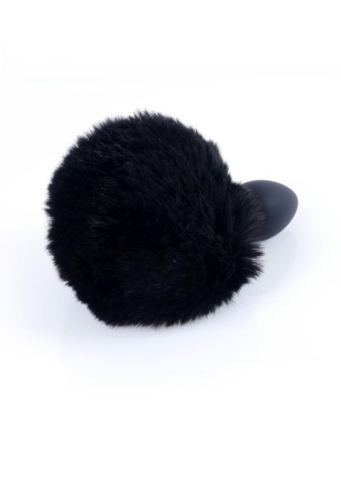 Plug, korek analny, Korek analny-Jewellery Silicon plug, korek analny - Bunny Tail - Black Plug, korek analny, Korek analny-Jewellery Silicon plug, korek analny - Bunny Tail - Black
