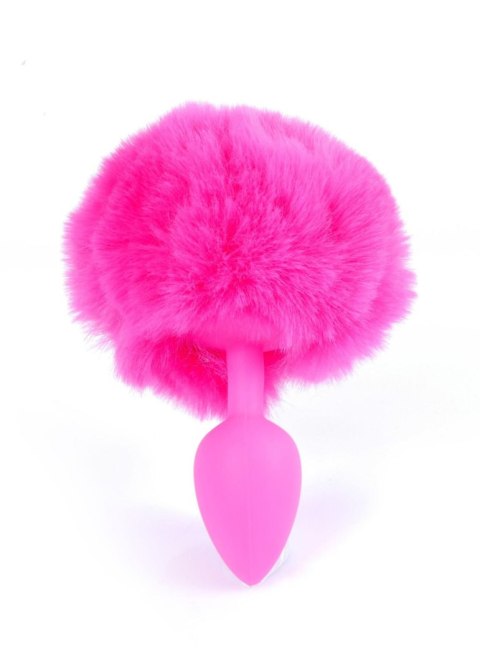 Plug, korek analny, Korek analny-Jewellery Silicon plug, korek analny - Bunny Tail - Pink Plug, korek analny, Korek analny-Jewellery Silicon plug, korek analny - Bunny Tail - Pink