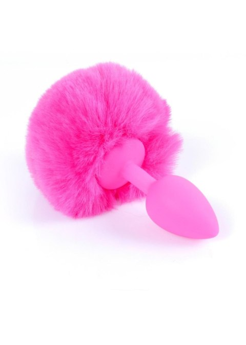 Plug, korek analny, Korek analny-Jewellery Silicon plug, korek analny - Bunny Tail - Pink Plug, korek analny, Korek analny-Jewellery Silicon plug, korek analny - Bunny Tail - Pink