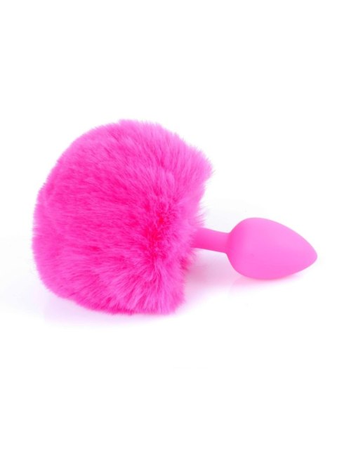 Plug, korek analny, Korek analny-Jewellery Silicon plug, korek analny - Bunny Tail - Pink Plug, korek analny, Korek analny-Jewellery Silicon plug, korek analny - Bunny Tail - Pink