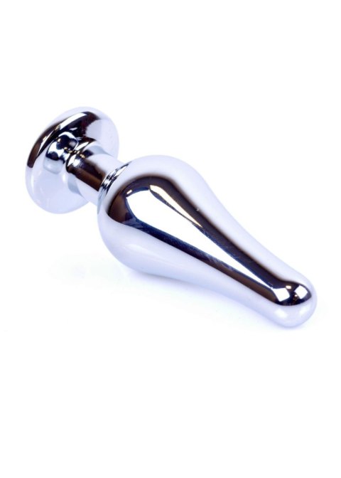 Plug, Korek analny-Jewellery Silver BUTT PLUG- Clear