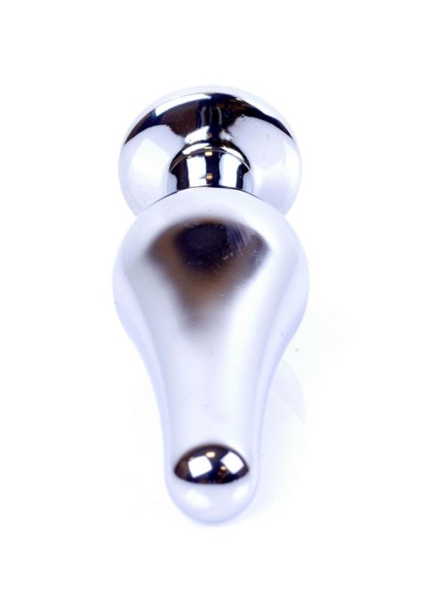 Plug, Korek analny-Jewellery Silver BUTT PLUG- Clear