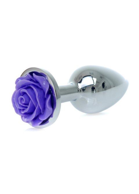 Plug, korek analny, Korek analny-Jewellery Silver plug, korek analny ROSE- Purple