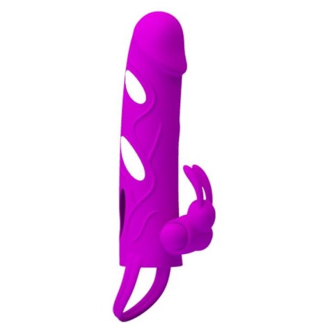 PRETTY LOVE - PENIS SLEEVE WITH BALL STRAP vibration PURPLE