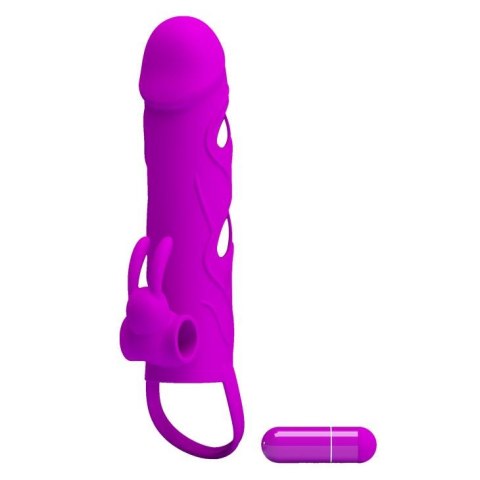 PRETTY LOVE - PENIS SLEEVE WITH BALL STRAP vibration PURPLE