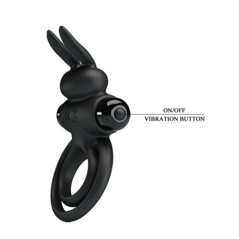 PRETTY LOVE - VIBRANT PENIS RING III Black