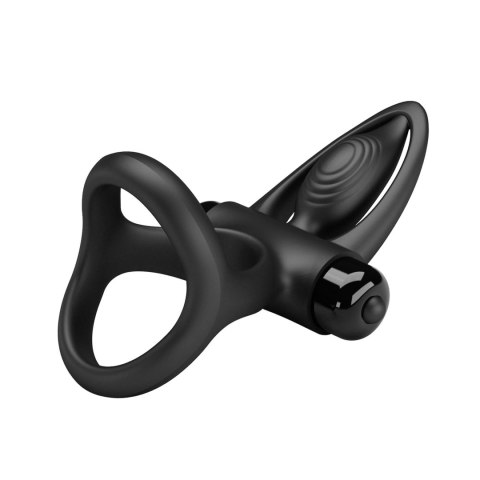 PRETTY LOVE - VIBRATION COCK RING Black, 10 vibration functions