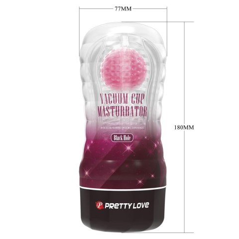 PRETTY LOVE - VACUUM CUP MASTURBATOR Black Hole ABS TPR