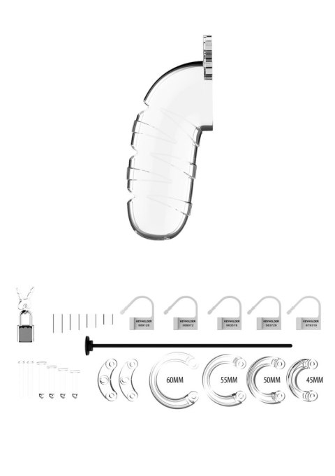 Model 17 - Chastity - 5.5"""" - Cock Cage - Transparent